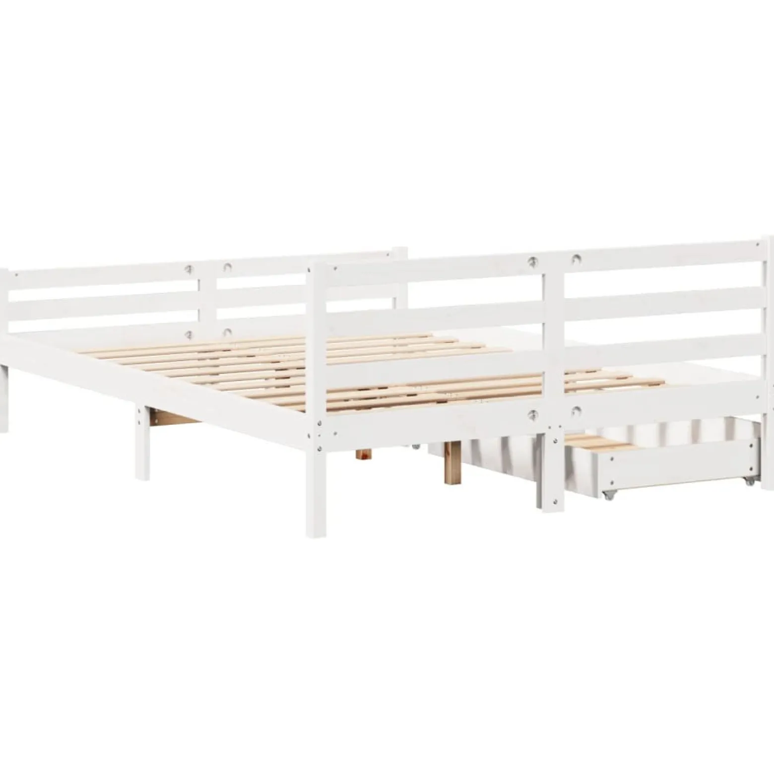 Łóżko drewniane rama łóżka sofa biała do sypialni pokoju 150x200 cm