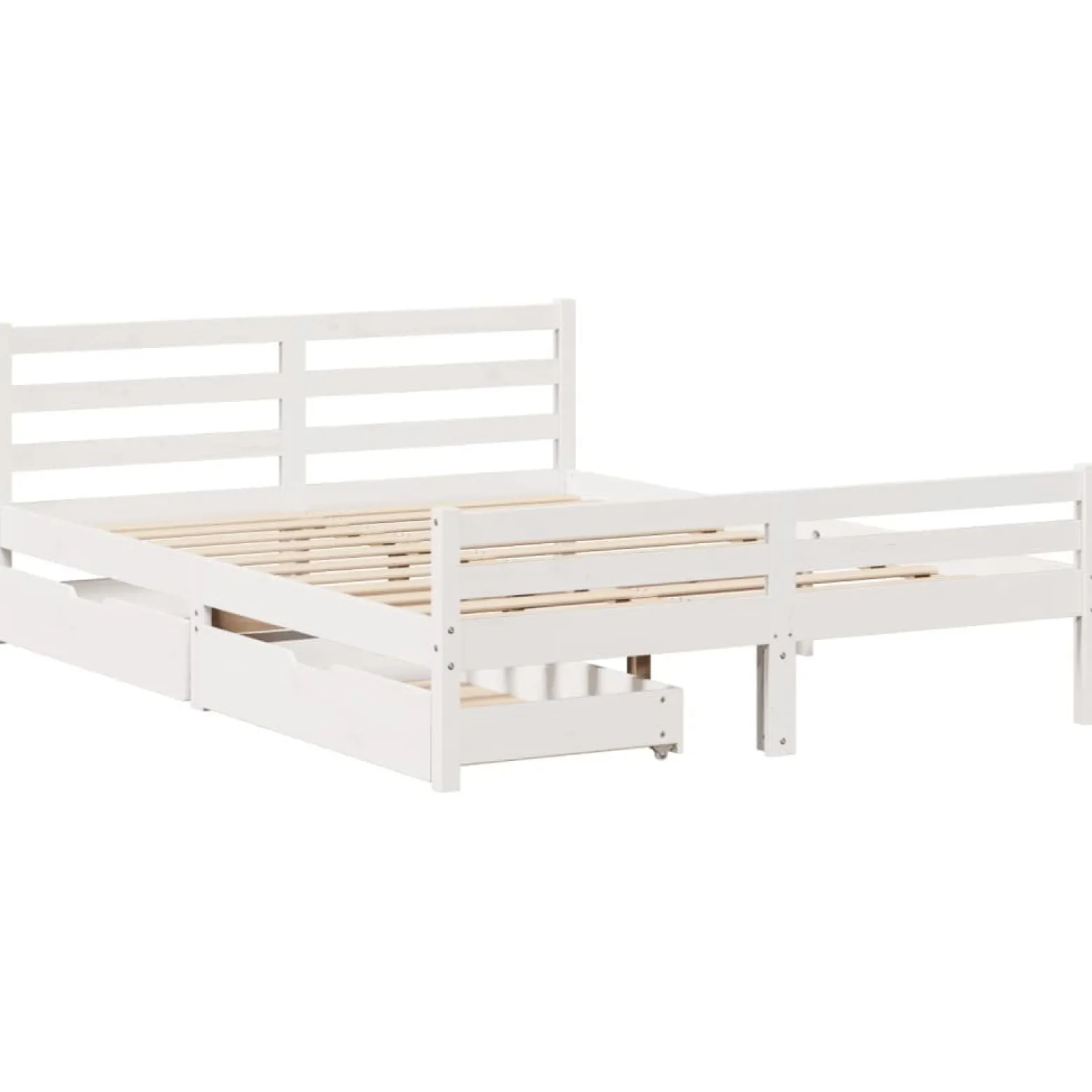 Łóżko drewniane rama łóżka sofa biała do sypialni pokoju 150x200 cm