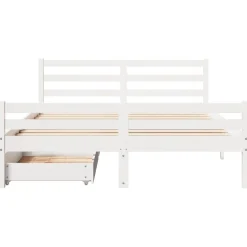 Łóżko drewniane rama łóżka sofa biała do sypialni pokoju 150x200 cm