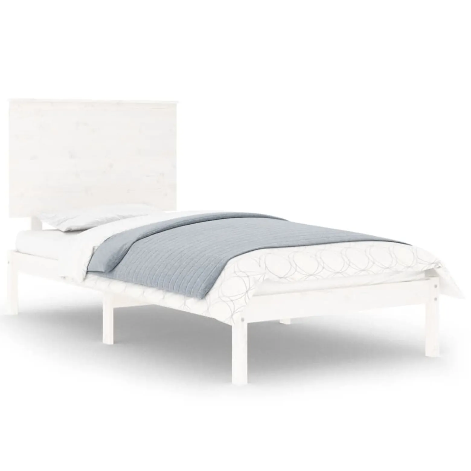 Łóżko Drewniane Rama Łóżka Sofa Biała Do Sypialni Pokoju 90x190 cm