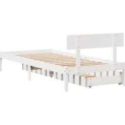 Łóżko drewniane rama łóżka sofa biała do sypialni pokoju 75x190 cm