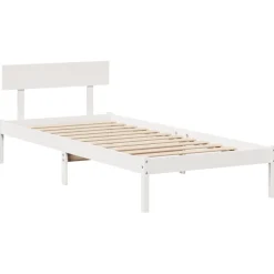 Łóżko drewniane rama łóżka sofa biała do sypialni pokoju 75x190 cm