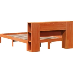 Łóżko Drewniane Rama Łóżka Sofa Brązowe Do Sypialni Pokoju 140x190cm