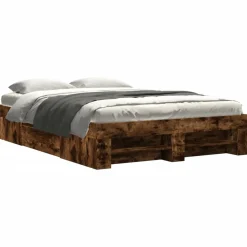 Łóżko Drewniane Rama Łóżka Sofa Brązowe Do Sypialni Pokoju 120x200 cm