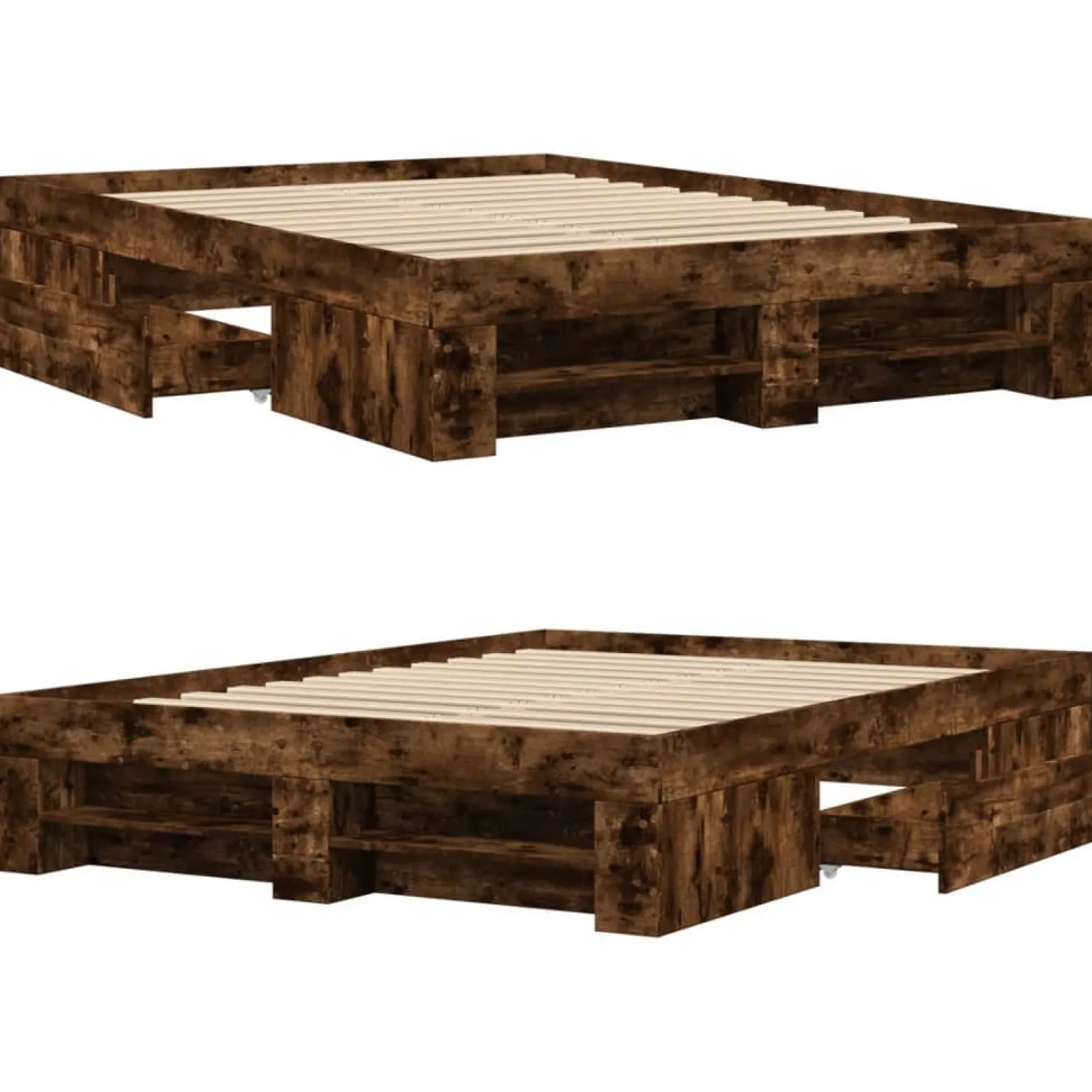 Łóżko Drewniane Rama Łóżka Sofa Brązowe Do Sypialni Pokoju 120x200 cm