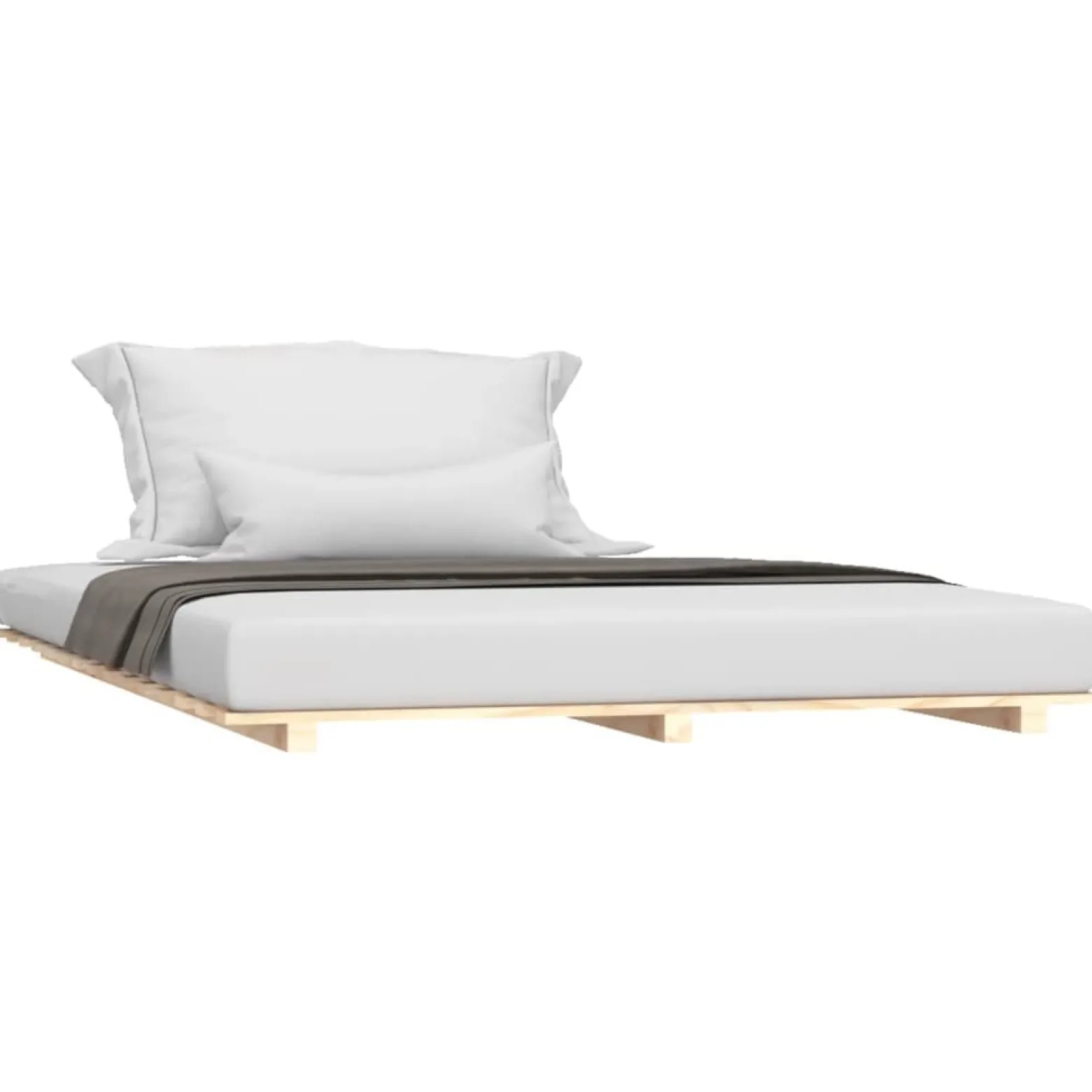 Łóżko Drewniane Rama Łóżka Sofa Brązowe Do Sypialni Pokoju 140 x 190 cm