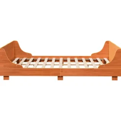 Łóżko Drewniane Rama Łóżka Sofa Brązowe Do Sypialni Pokoju 140x190 cm