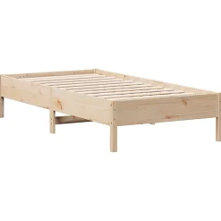 Łóżko Drewniane Rama Łóżka Sofa Brązowe Do Sypialni Pokoju 75x190 cm