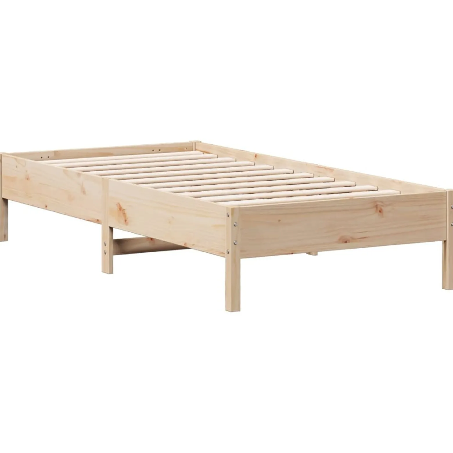 Łóżko Drewniane Rama Łóżka Sofa Brązowe Do Sypialni Pokoju 75x190 cm