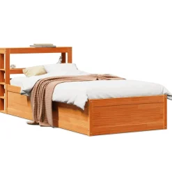 Łóżko Drewniane Rama Łóżka Sofa Brązowe Do Sypialni Pokoju 100x200 cm