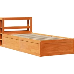 Łóżko Drewniane Rama Łóżka Sofa Brązowe Do Sypialni Pokoju 100x200 cm