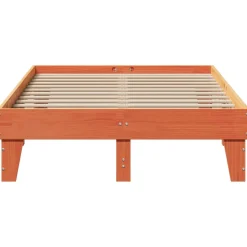 Łóżko Drewniane Rama Łóżka Sofa Brązowe Do Sypialni Pokoju 135x190 cm