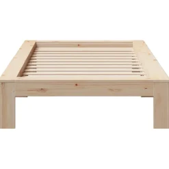 Łóżko Drewniane Rama Łóżka Sofa Brązowe Do Sypialni Pokoju 75x190 cm