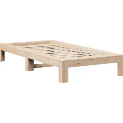 Łóżko Drewniane Rama Łóżka Sofa Brązowe Do Sypialni Pokoju 75x190 cm