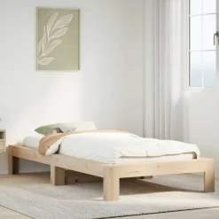 Łóżko Drewniane Rama Łóżka Sofa Brązowe Do Sypialni Pokoju 75x190 cm