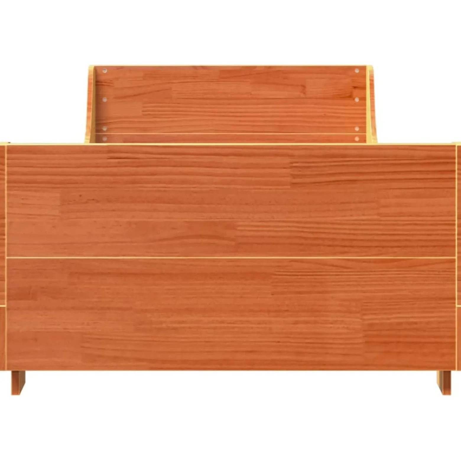 Łóżko Drewniane Rama Łóżka Sofa Brązowe Do Sypialni Pokoju 75x190 cm,