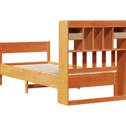 Łóżko Drewniane Rama Łóżka Sofa Brązowe Do Sypialni Pokoju 100x200 cm
