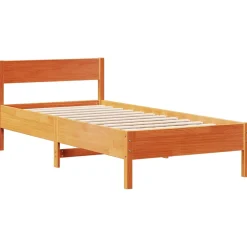Łóżko Drewniane Rama Łóżka Sofa Brązowe Do Sypialni Pokoju 100x200 cm