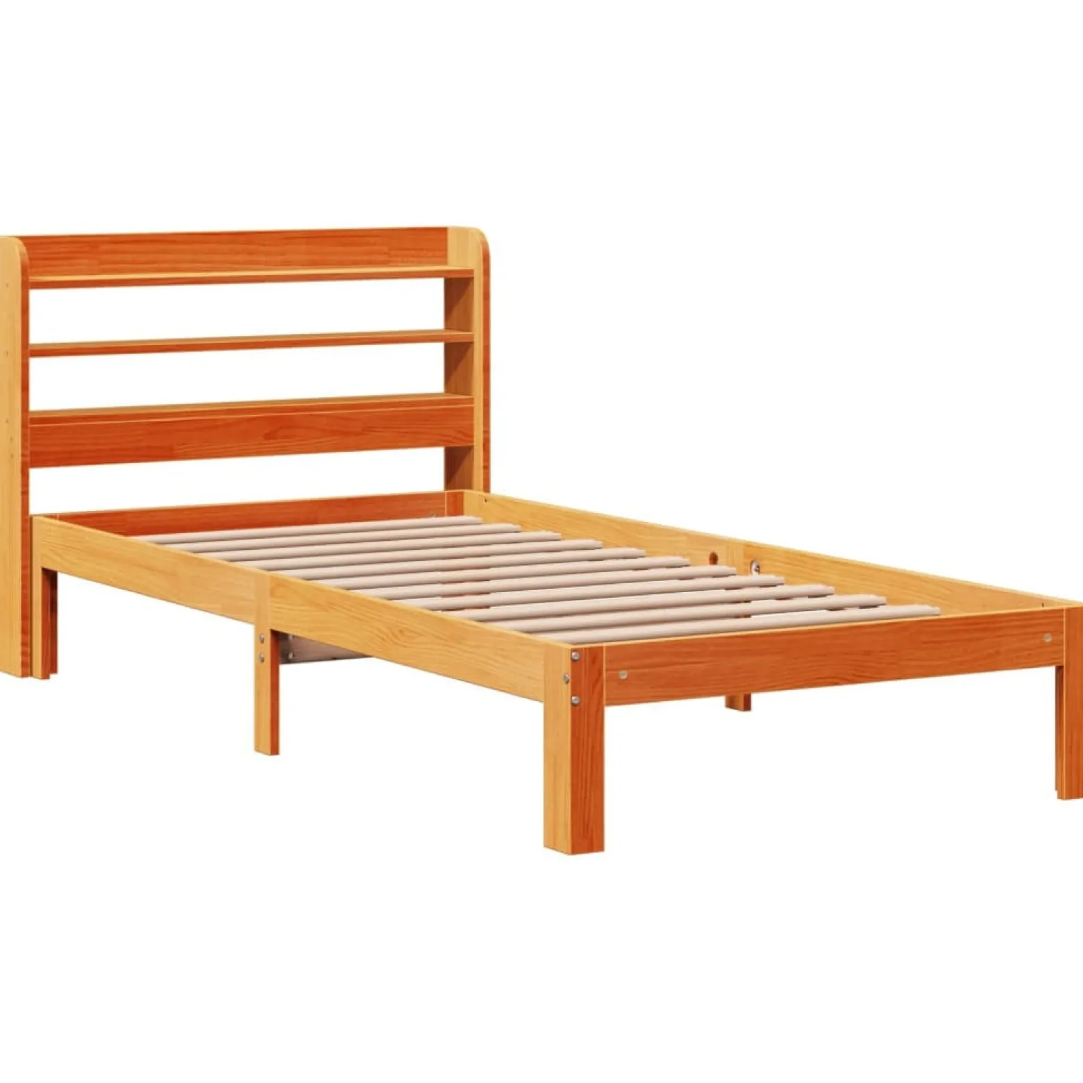 Łóżko Drewniane Rama Łóżka Sofa Brązowe Do Sypialni Pokoju 100x200 cm