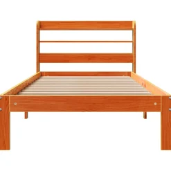 Łóżko Drewniane Rama Łóżka Sofa Brązowe Do Sypialni Pokoju 100x200 cm