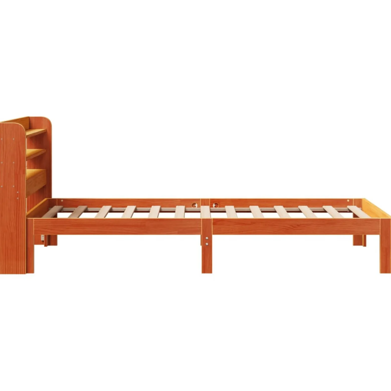Łóżko Drewniane Rama Łóżka Sofa Brązowe Do Sypialni Pokoju 100x200 cm