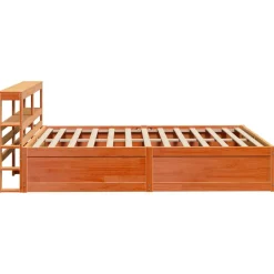 Łóżko Drewniane Rama Łóżka Sofa Brązowe Do Sypialni Pokoju 140x200 cm