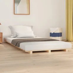 Łóżko Drewniane Rama Łóżka Sofa Brązowe Do Sypialni Pokoju 100 x 200 cm