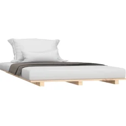 Łóżko Drewniane Rama Łóżka Sofa Brązowe Do Sypialni Pokoju 75x190 cm