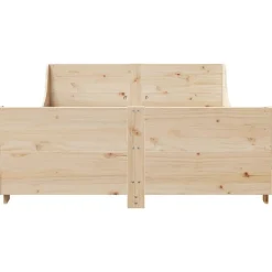 Łóżko Drewniane Rama Łóżka Sofa Brązowe Do Sypialni Pokoju 150x200 cm