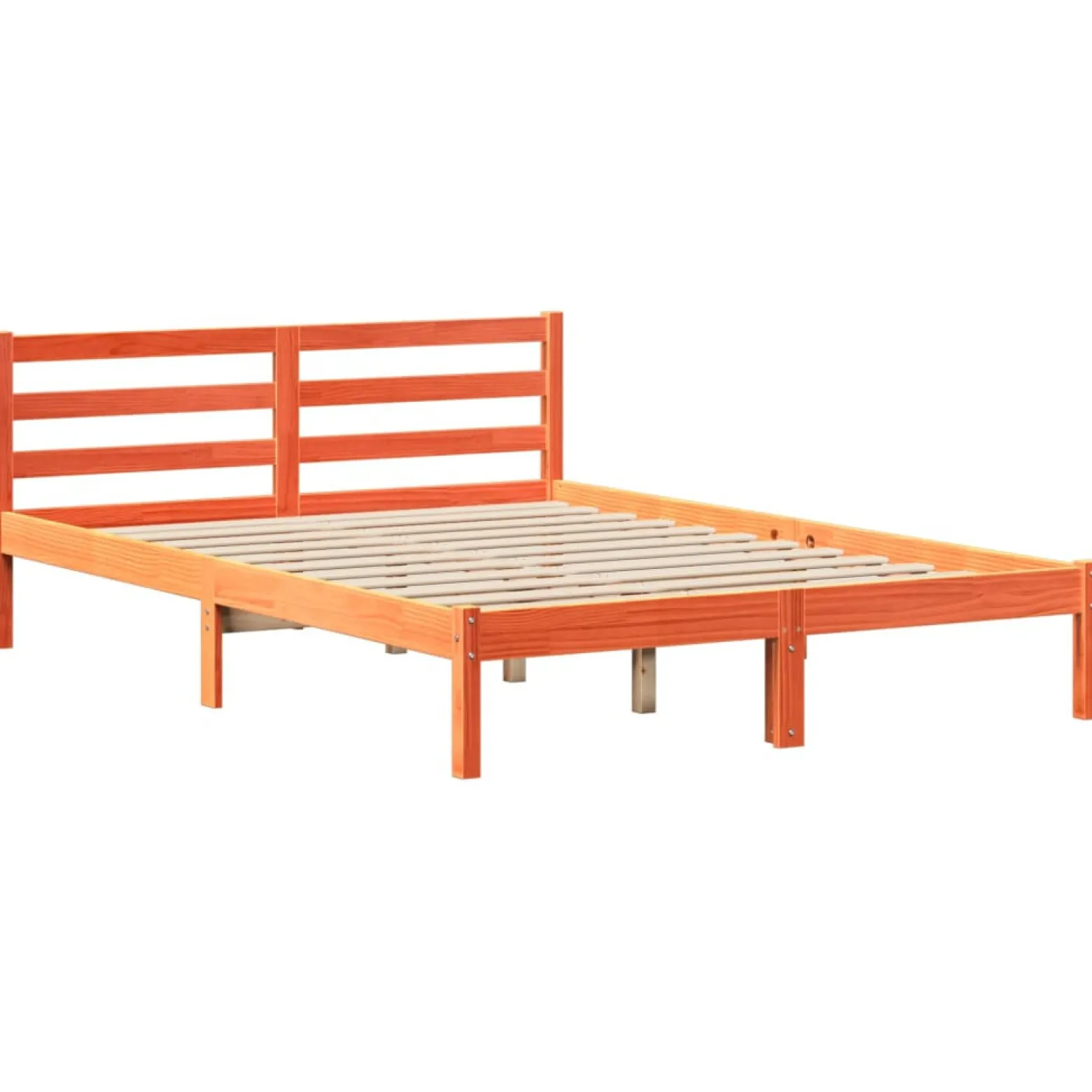Łóżko Drewniane Rama Łóżka Sofa Brązowe Do Sypialni Pokoju 120x190 cm