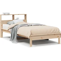 Łóżko Drewniane Rama Łóżka Sofa Brązowe Do Sypialni Pokoju 75x190 cm