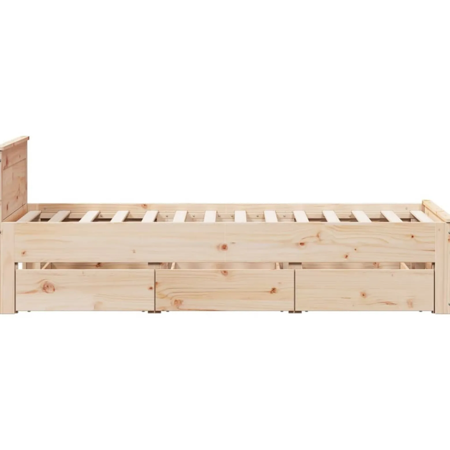 Łóżko Drewniane Rama Łóżka Sofa Brązowe Do Sypialni Pokoju 75x190 cm