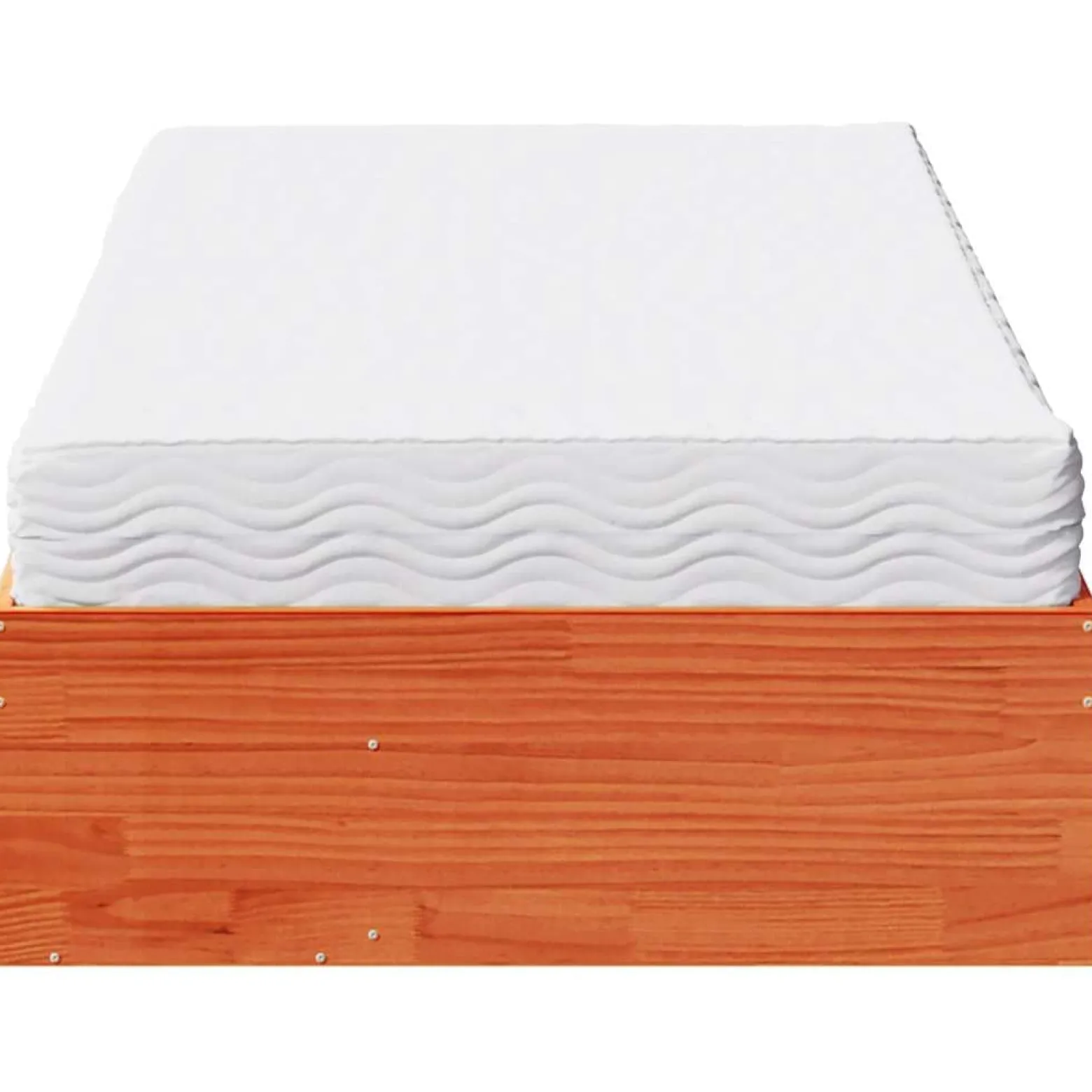 Łóżko Drewniane Rama Łóżka Sofa Ze Stelażem Brązowa 80x200 cm