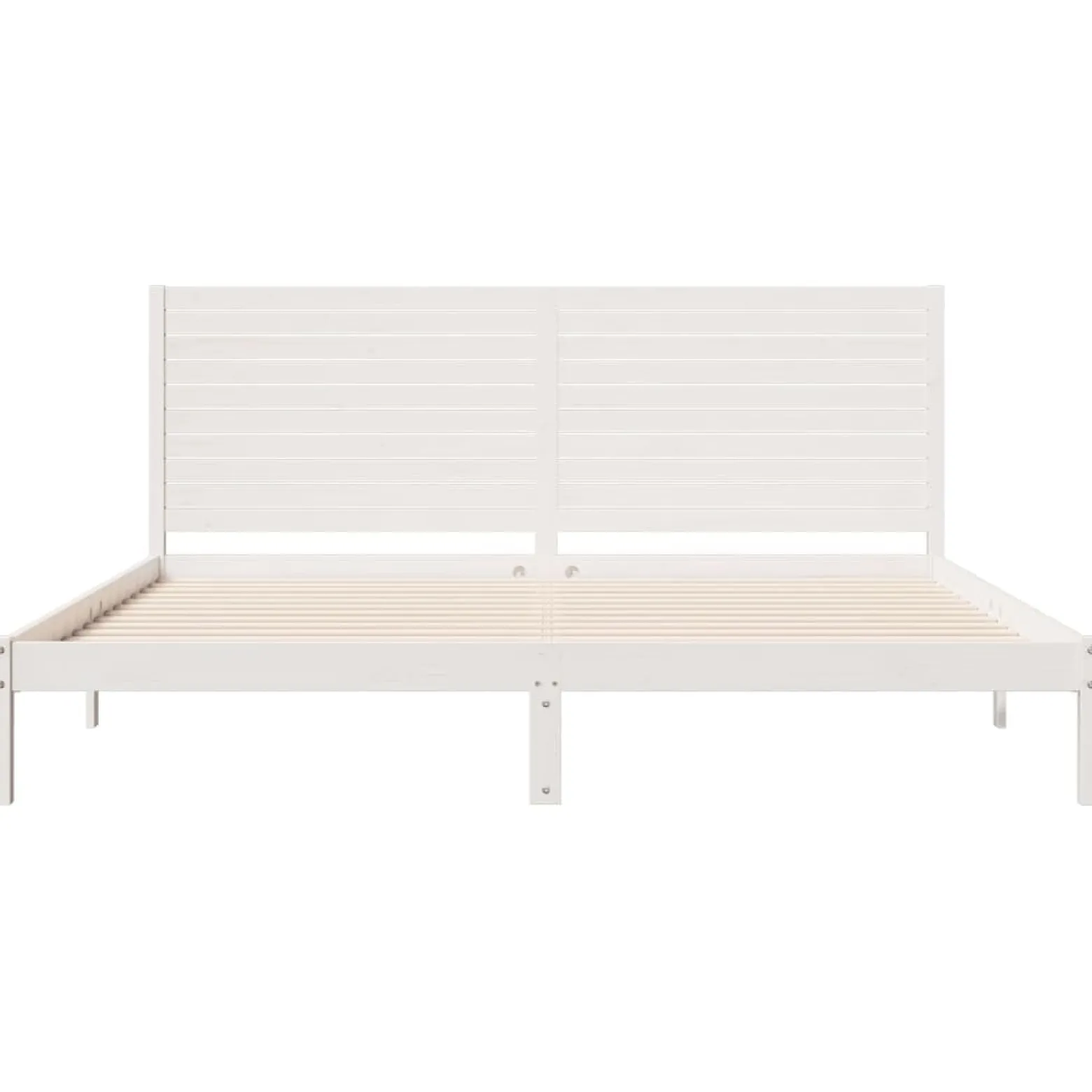 Łóżko Drewniane z Regałem Rama Łóżka Ze Stelażem Biała 180x210 cm