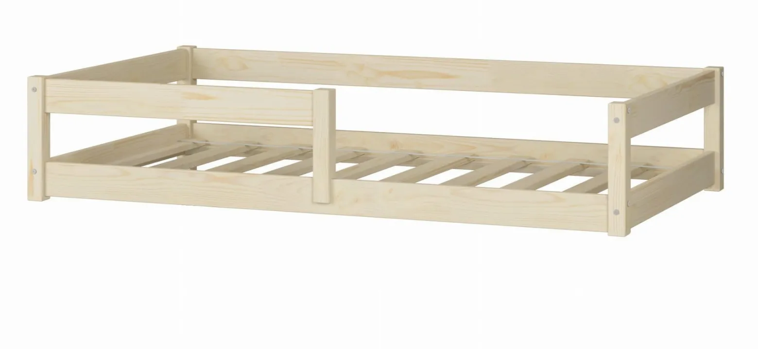 Łóżko dziecięce drewniane Nordi 120x60 z barierką