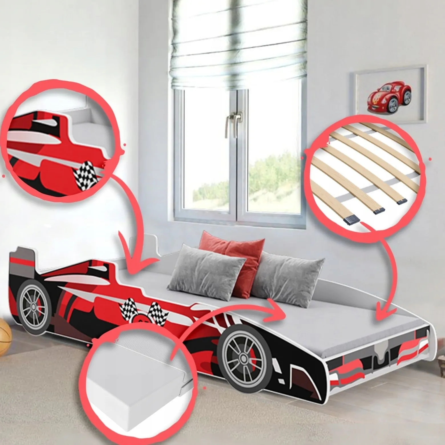 Łóżko dziecięce FORMUŁA 160 x 80 cm