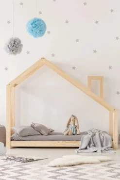 Łóżko dziecięce MILA DMS 70x140 sosna bez szuflady/bez materaca