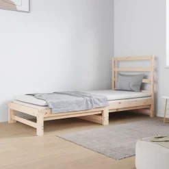 łóżko dzienne Brąz Drewno sosnowe vidaXL