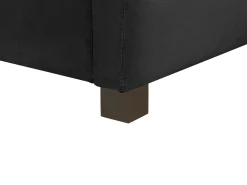 Łóżko dzienne leżanka welurowe 90 x 200 cm czarne