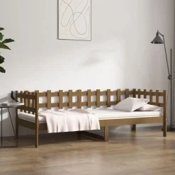 Łóżko dzienne miodowy brąz 90x200 cm lite drewno sosnowe