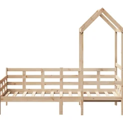 Łóżko dzienne z daszkiem 80x200 cm lite drewno sosnowe