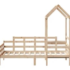 Łóżko dzienne z daszkiem 80x200 cm lite drewno sosnowe