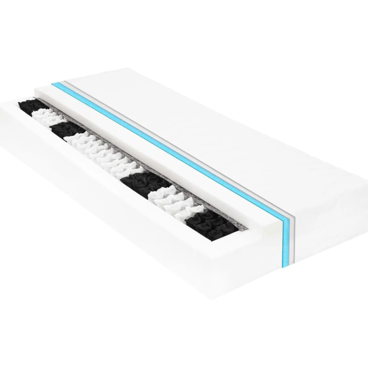 Łóżko dzienne z materacem 90x200 cm lite drewno sosnowe