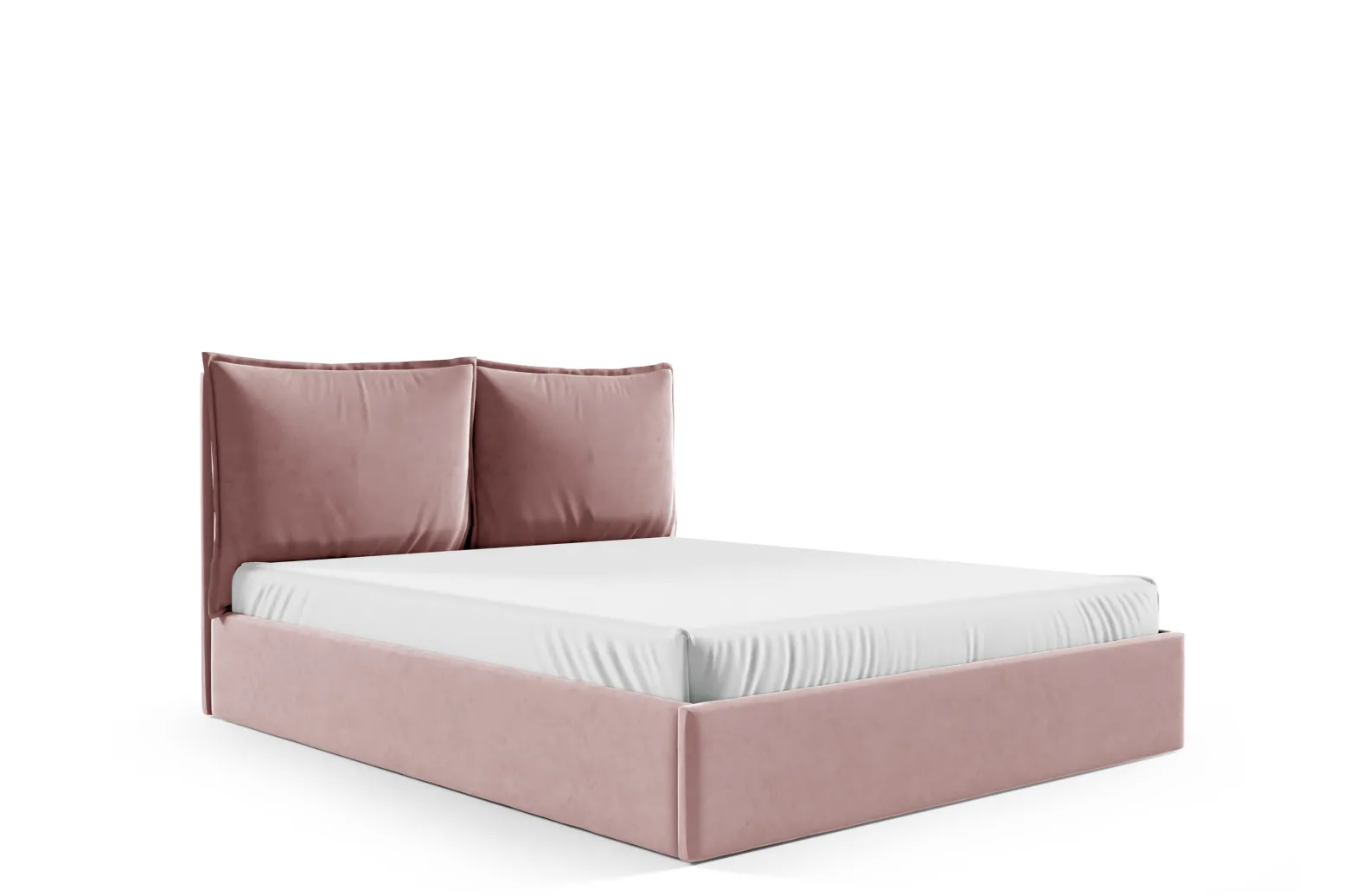 Łóżko Glam 160x200 z pojemnikiem na nóżkach 5cm, metalowy stelaż riviera 62