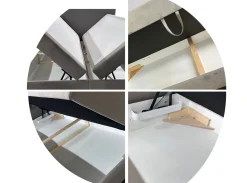 Łóżko kontynentalne Bella Box 90x200 bez nóżek riviera 38