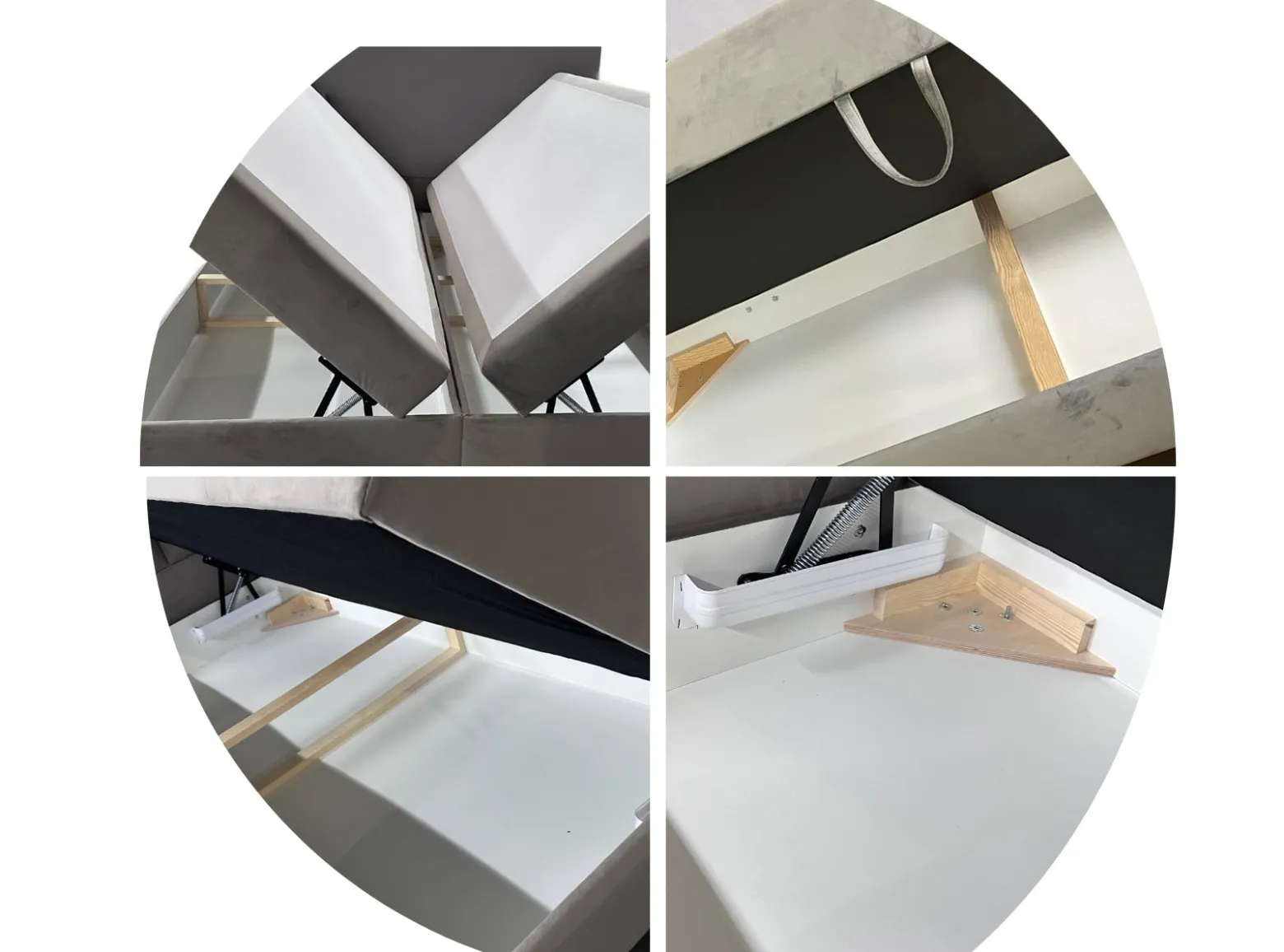 Łóżko kontynentalne Bella Box 90x200 bez nóżek riviera 38
