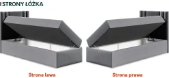 Łóżko kontynentalne Carmen Mini 100x200, Strona: Prawa