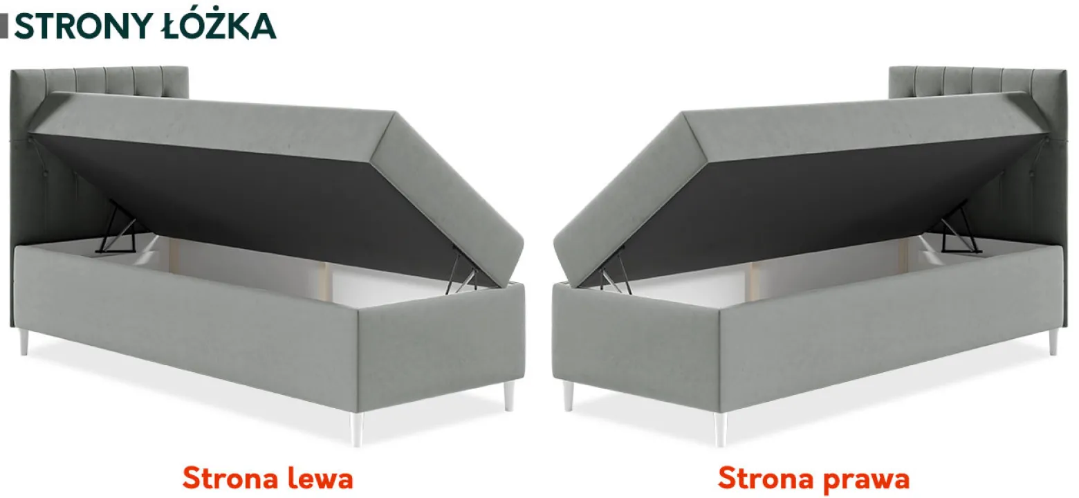 Łóżko kontynentalne Filip Junior 1 100x200, Strona: Prawa