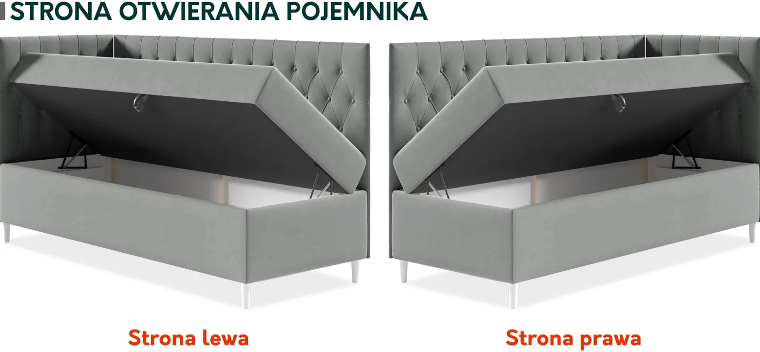 Łóżko kontynentalne Filip Junior 3 100x200, Strona: Lewa