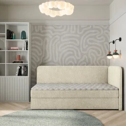 Łóżko kontynentalne GINA z topperem 90x200 cm